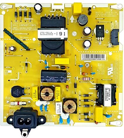 EAX68210401 (1.7) , EAY65228901 , LGP43T-19F1 , LG 43LM6300PLA, POWER BOARD HC430DUN-SLXL1-911